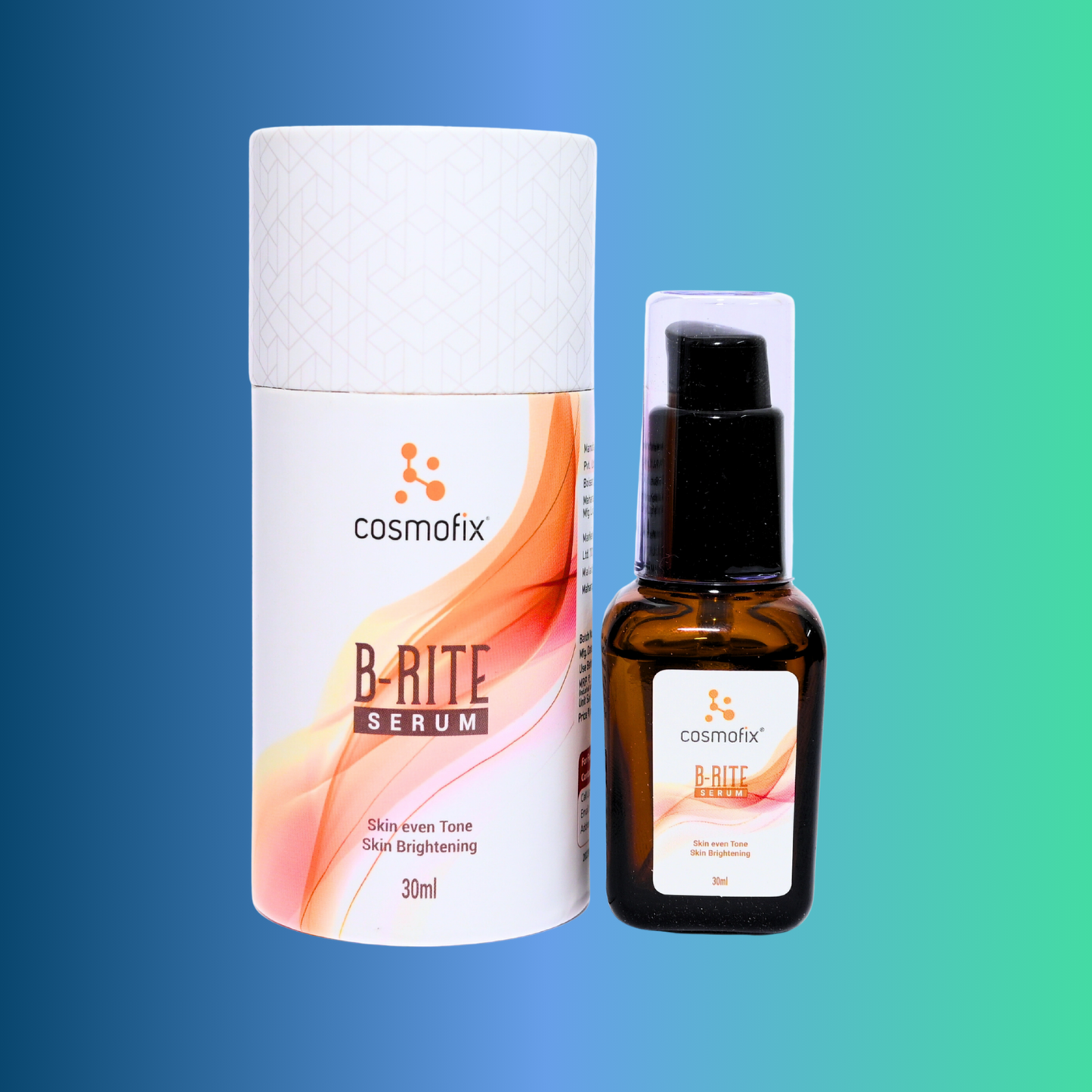Cosmofix B-RITE Serum | Skin Brightening & Even Tone Serum | With Niacinamide, Arbutin & Kojic Acid | 30ml