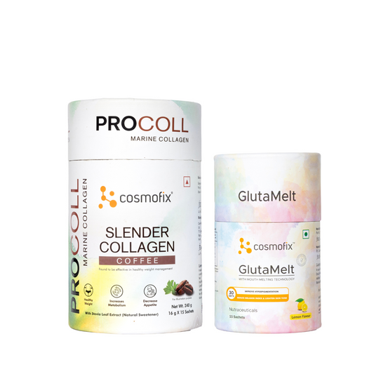 Cosmofix Slender Glow Combo – Slender Collagen Coffee + GlutaMelt