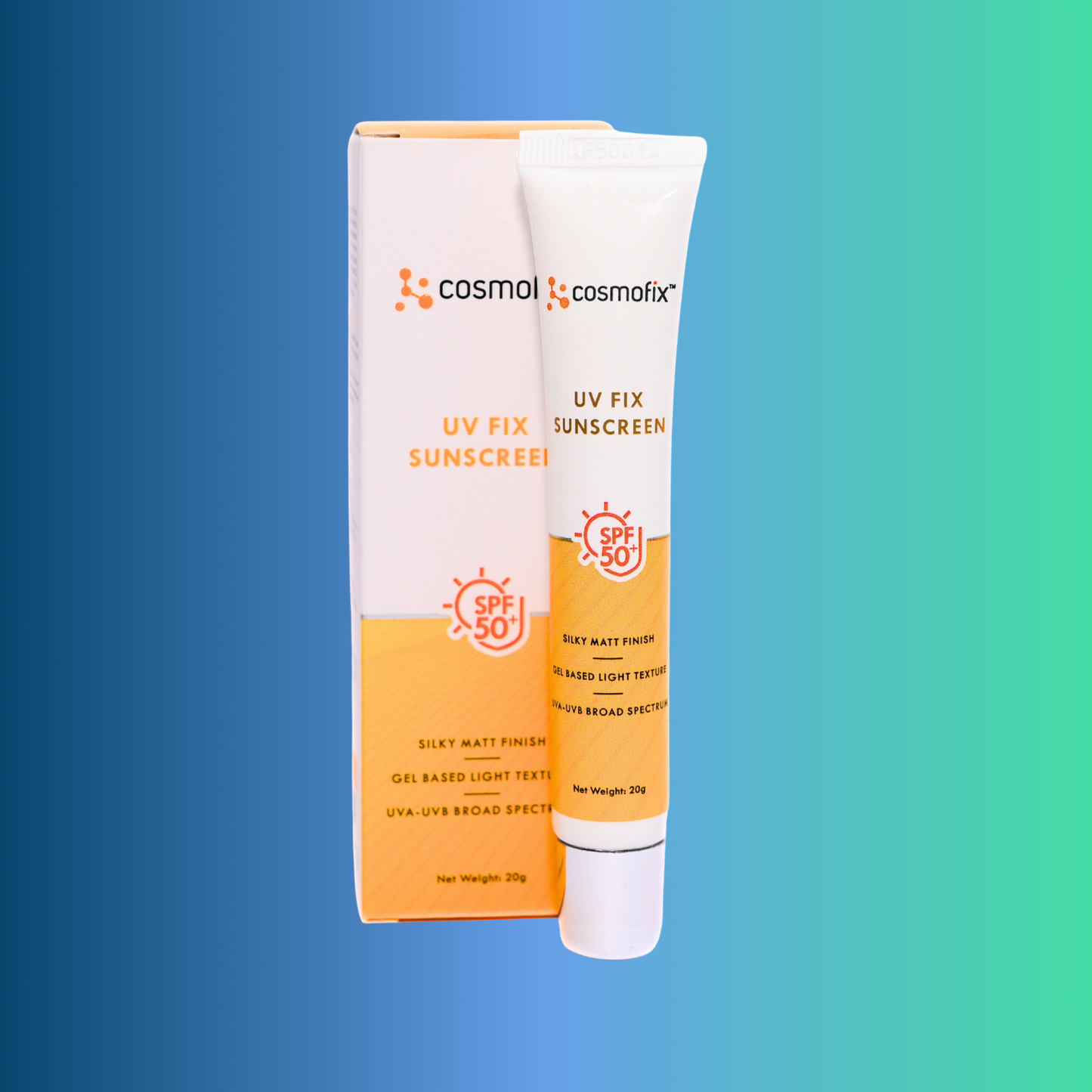 Cosmofix UV FIX Sunscreen | SPF 50+ PA++++ | Gel-Based, Matte Finish | UVA + UVB Protection