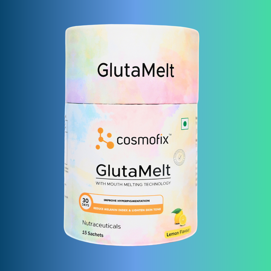 GlutaMelt – Mouth Melting Glutathione Supplement | 15 Lemon Flavour Sachets | Cosmofix