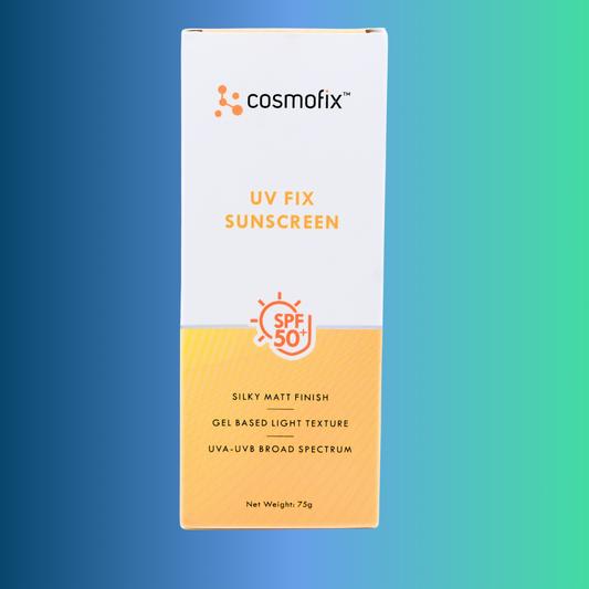 Cosmofix UV FIX Sunscreen | SPF 50+ PA++++ | Gel-Based, Matte Finish | UVA + UVB Protection