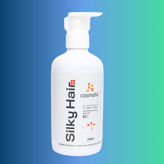 Cosmofix Silky Hair AF Shampoo | With Mitotech, Rice Bran & Wheat Amino Acids | Moisture, Strength & UV Protection | 250ml