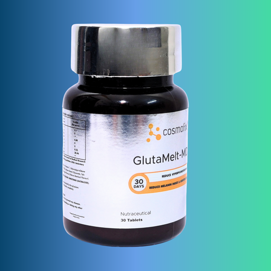 Cosmofix GlutaMelt-MDT | Advanced Glutathione Formula for Skin Brightening & Hyperpigmentation | Orange Flavour