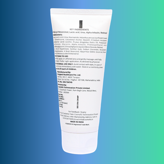 Cosmofix ANFIX Cream | For Acanthosis Nigricans, Dark Neck & Underarms | Exfoliate, Brighten & Moisturise | 100g