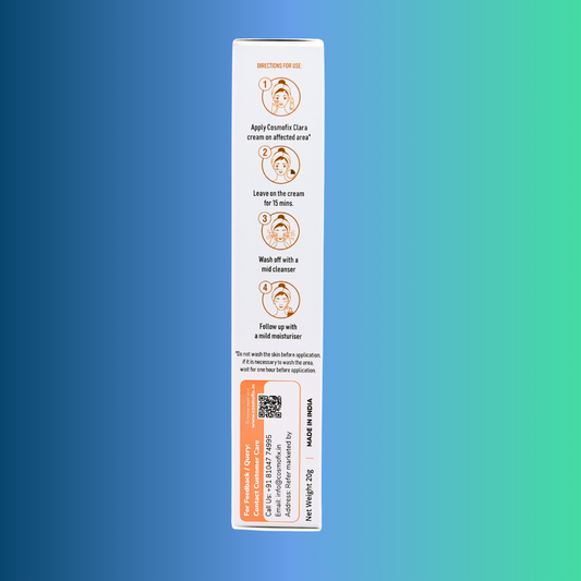 Cosmofix Clara Cysteamine Cream | Pigment Corrector for Melasma & Dark Spots | With Cysteamine & Arbutin | 20g