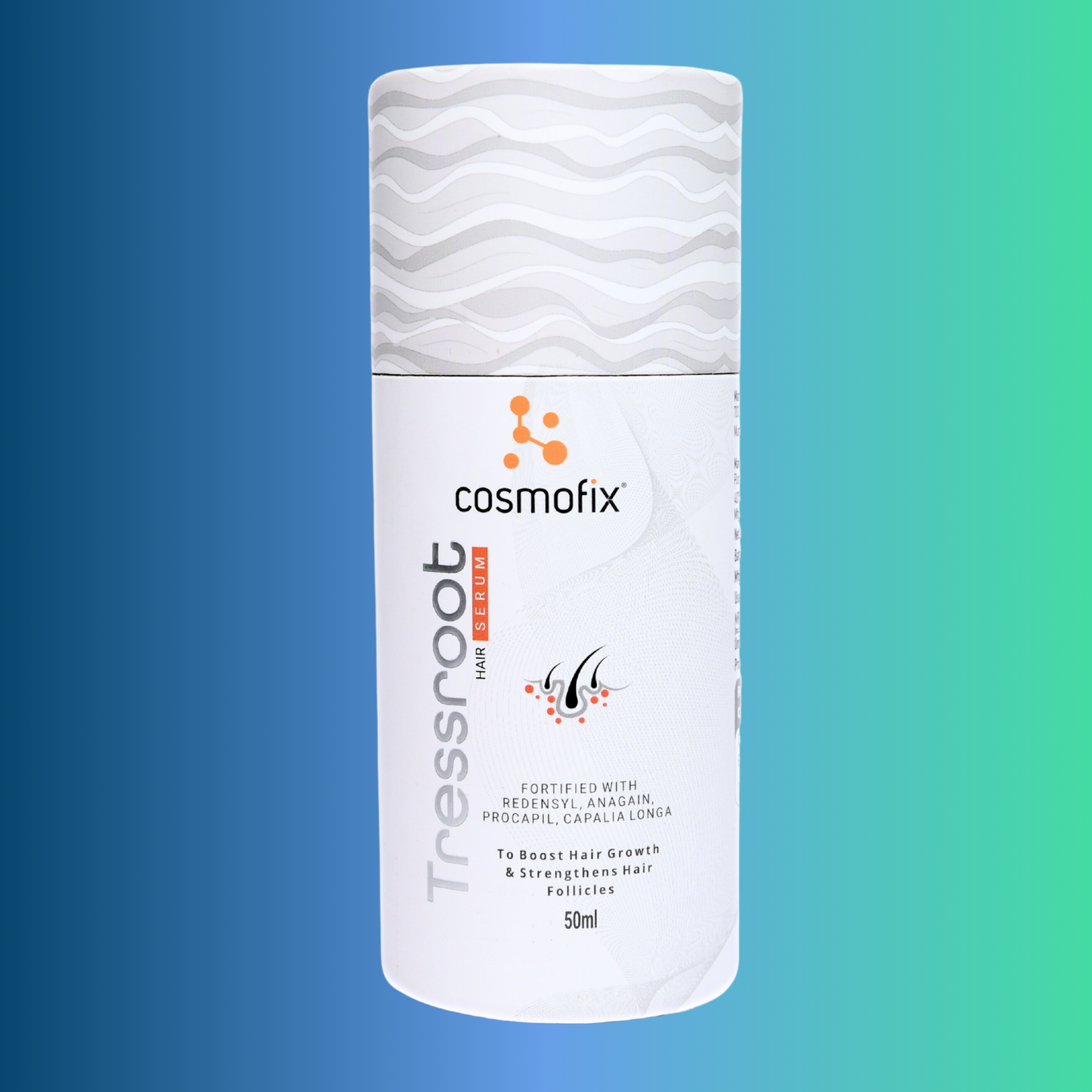 Cosmofix Tressroot Hair Growth Serum | With Redensyl, Anagain, Procapil & Capilia Longa | For Stronger, Fuller Hair | 50ml