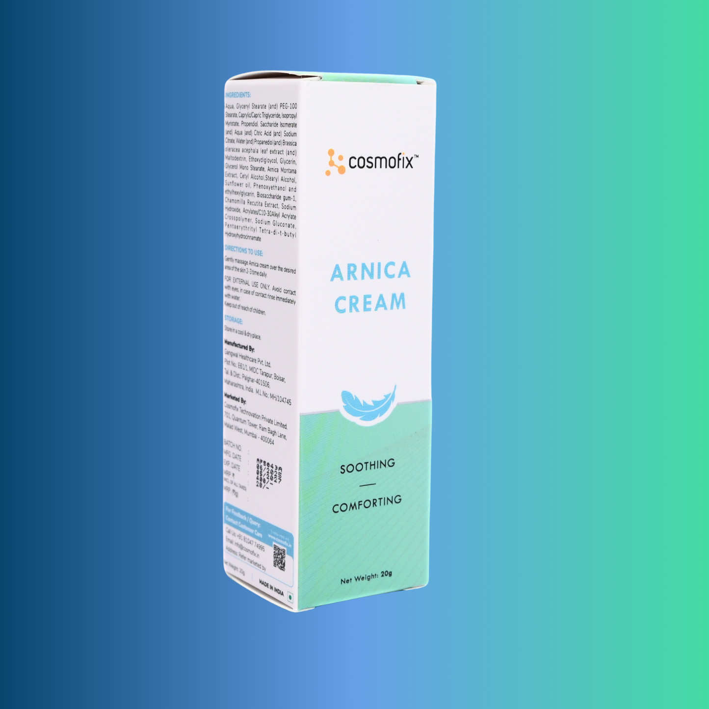 Cosmofix Arnica Cream – Soothing & Comforting Cream for Bruised Skin – 20g