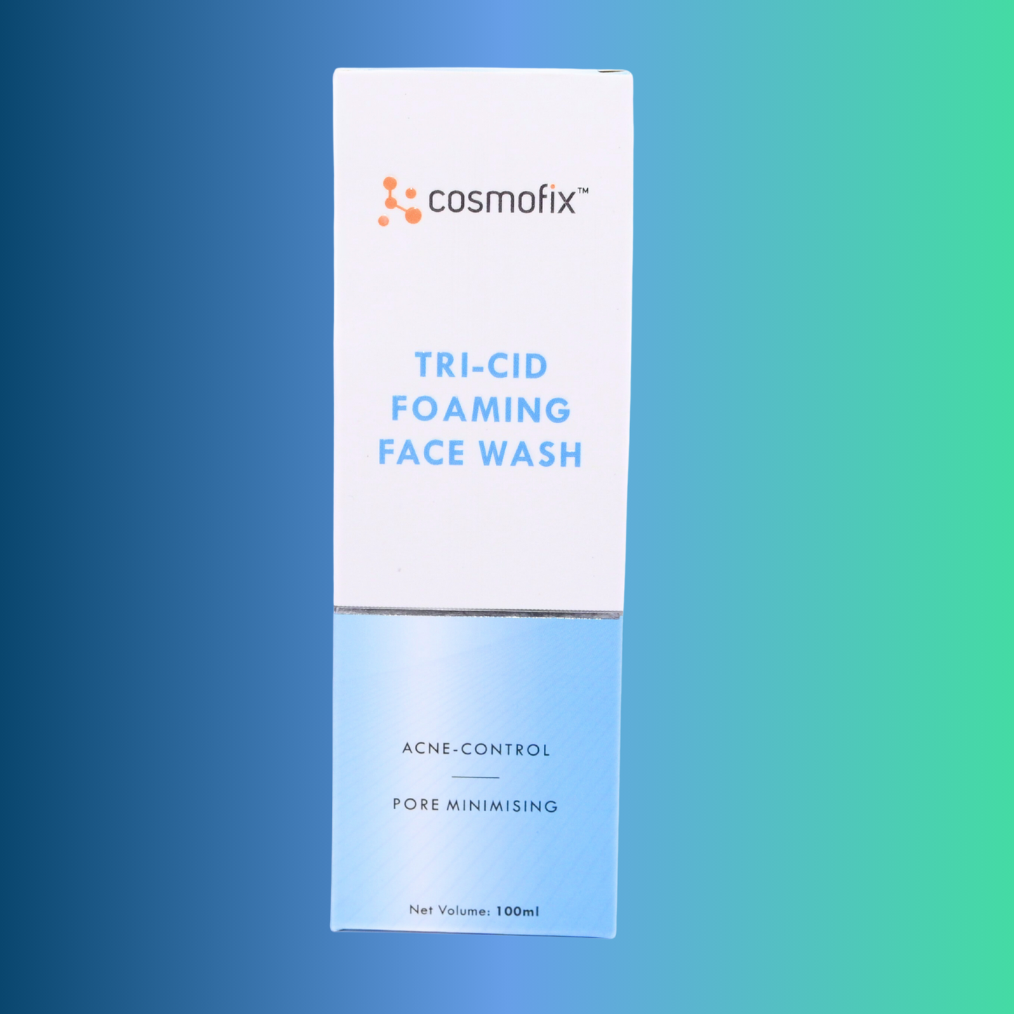 Cosmofix Tri-Cid Foaming Face Wash | With Salicylic, Mandelic & Azelaic Acid | Acne Control & Pore Minimizer | 100ml