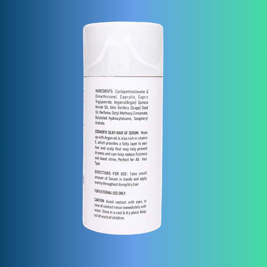 Cosmofix Silky AF Hair Serum with Argan & Grape Seed Oil – 50ml