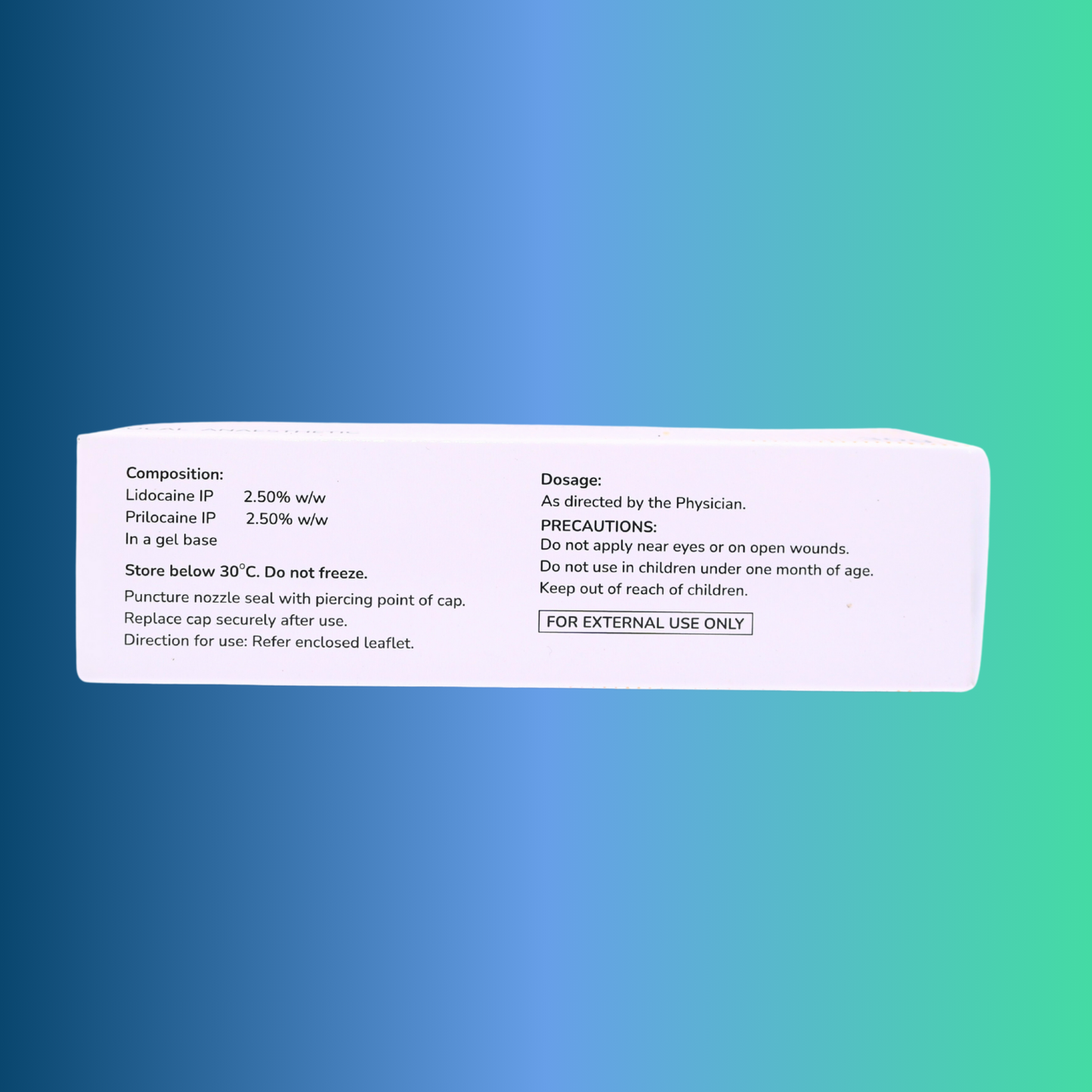 Cosmofix Lidofix Gel – Lidocaine & Prilocaine 2.5% Topical Anaesthetic – 30g