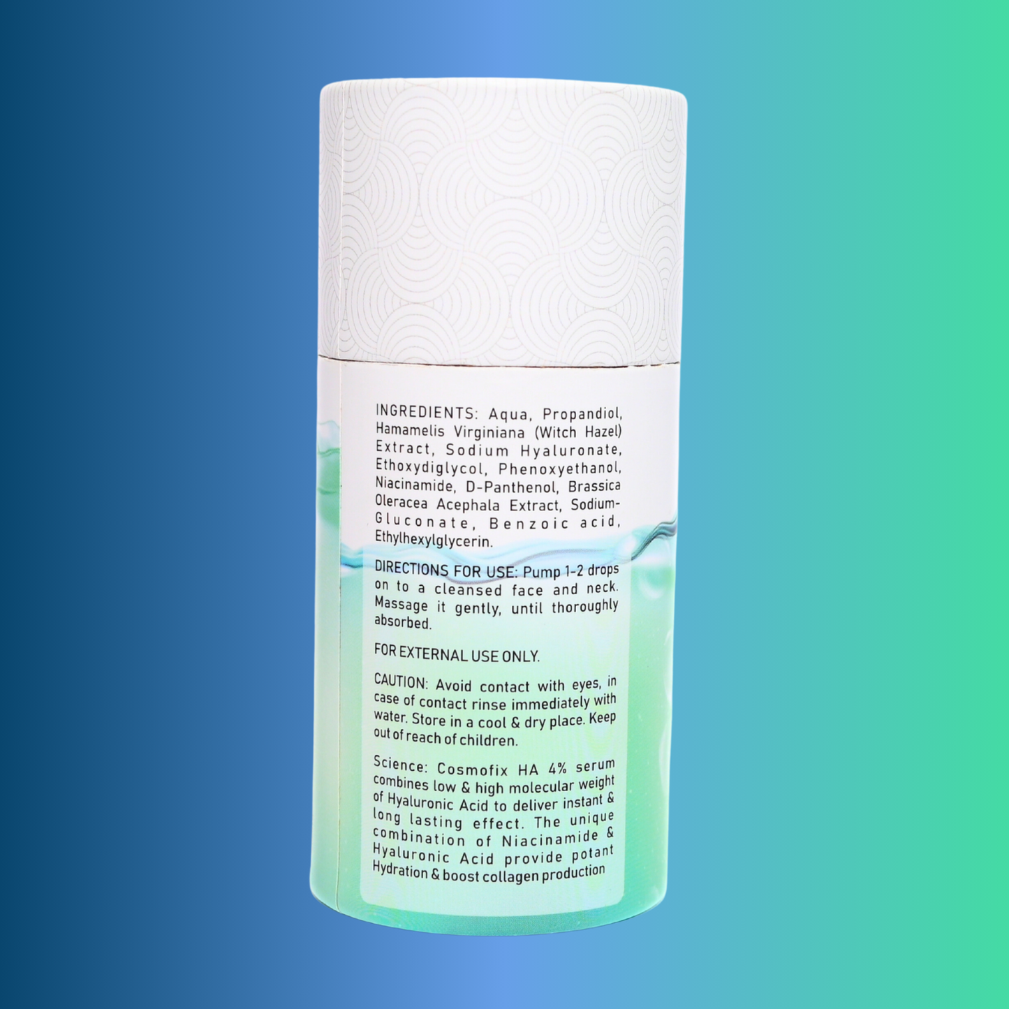 Cosmofix 4% HA Serum | Intense Hydration & Fine Line Smoother | With Multi-Molecular Hyaluronic Acid | 30ml