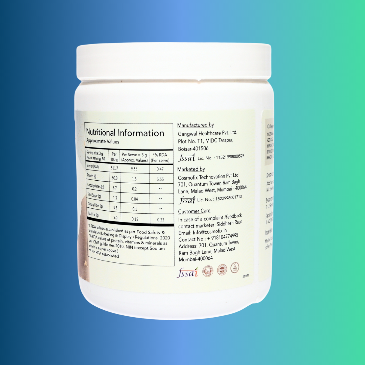 Cosmofix Procoll | Japanese Marine Collagen Supplement | Skin, Hair & Joint Support | 150g