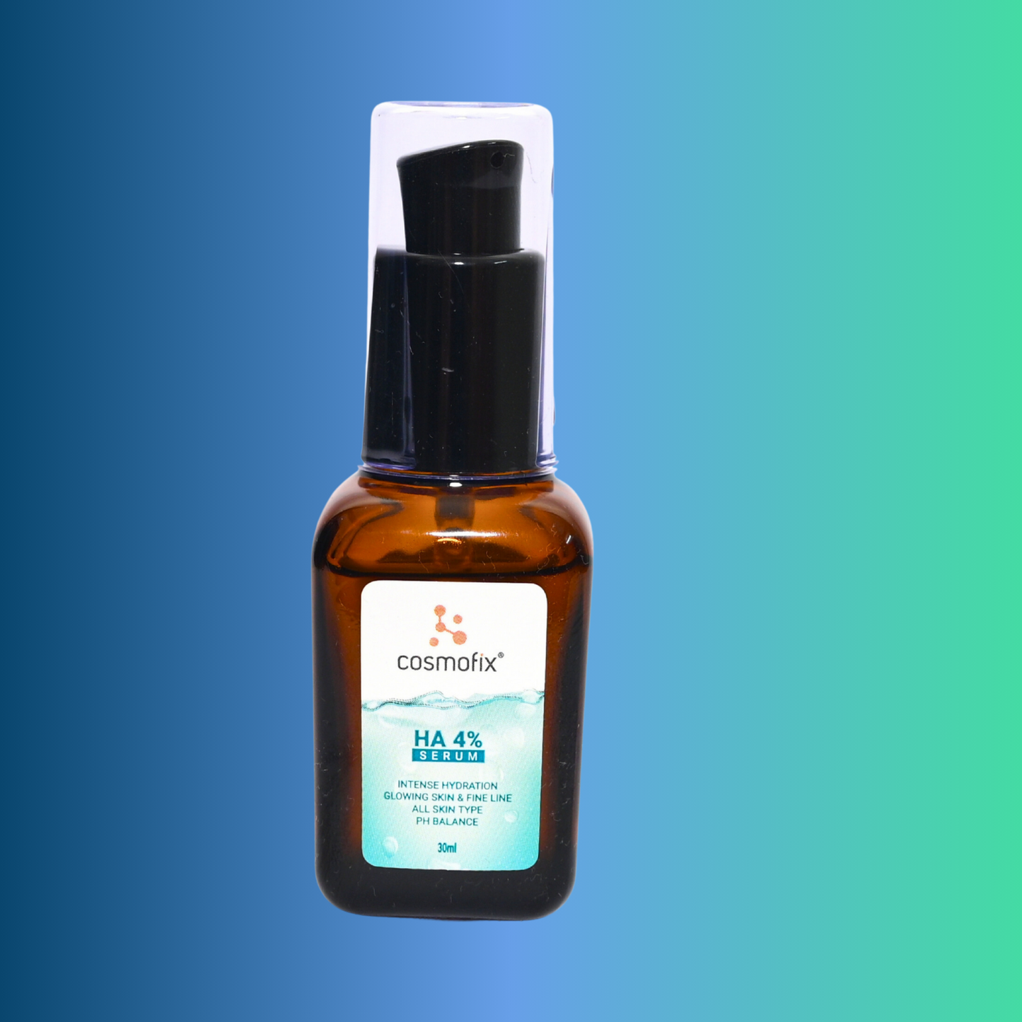Cosmofix 4% HA Serum | Intense Hydration & Fine Line Smoother | With Multi-Molecular Hyaluronic Acid | 30ml