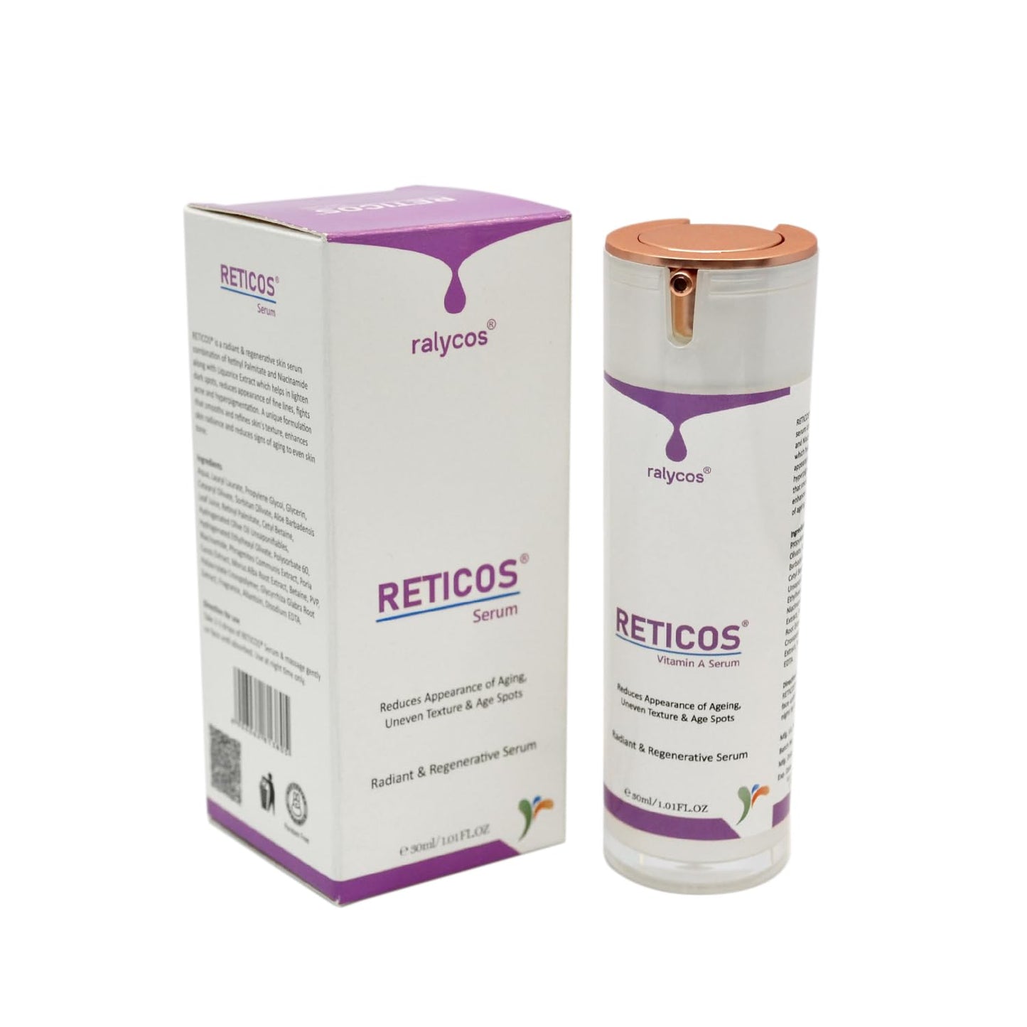 Ralycos RETICOS Serum for Fine Lines, Wrinkles, Dark Spots & Skin Brightening