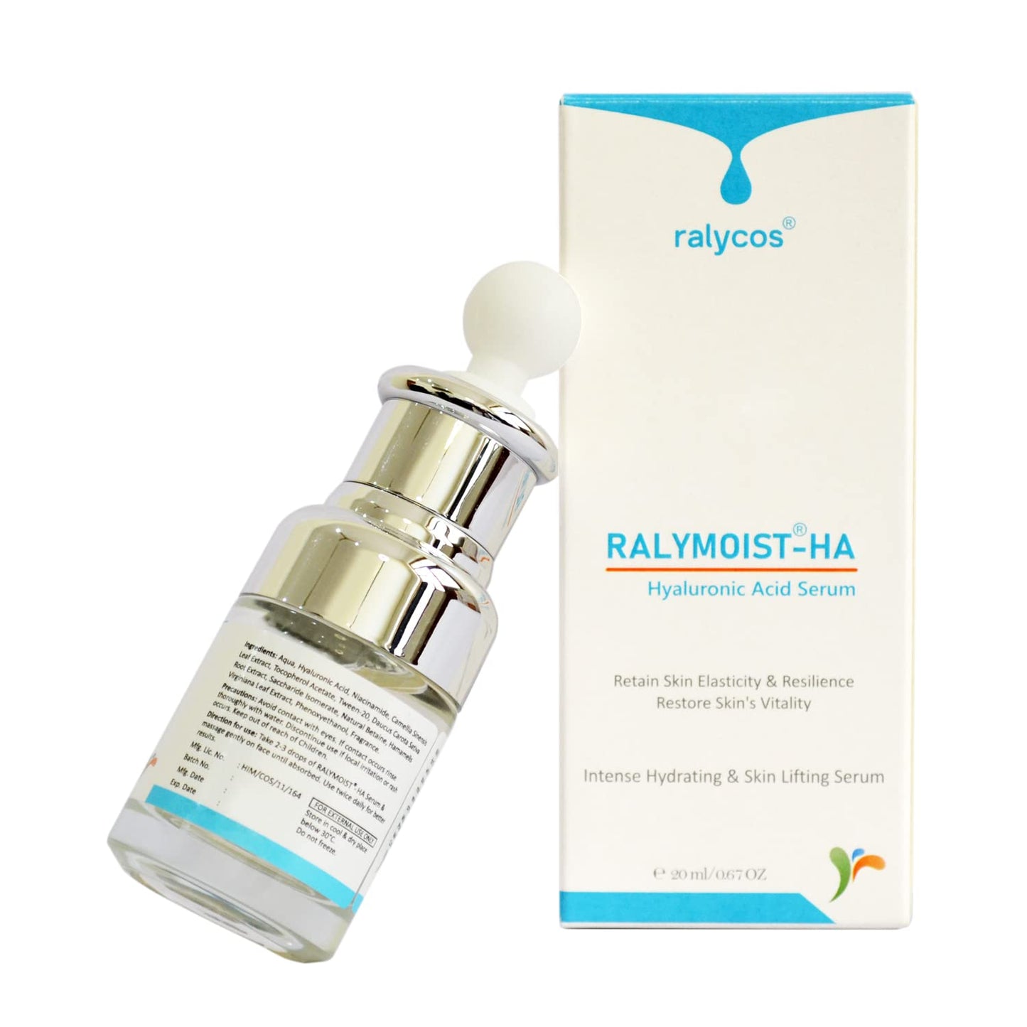 Ralycos RALYMOIST-HA Hyaluronic Acid Serum for Deep Hydration, Plump & Glowing Skin
