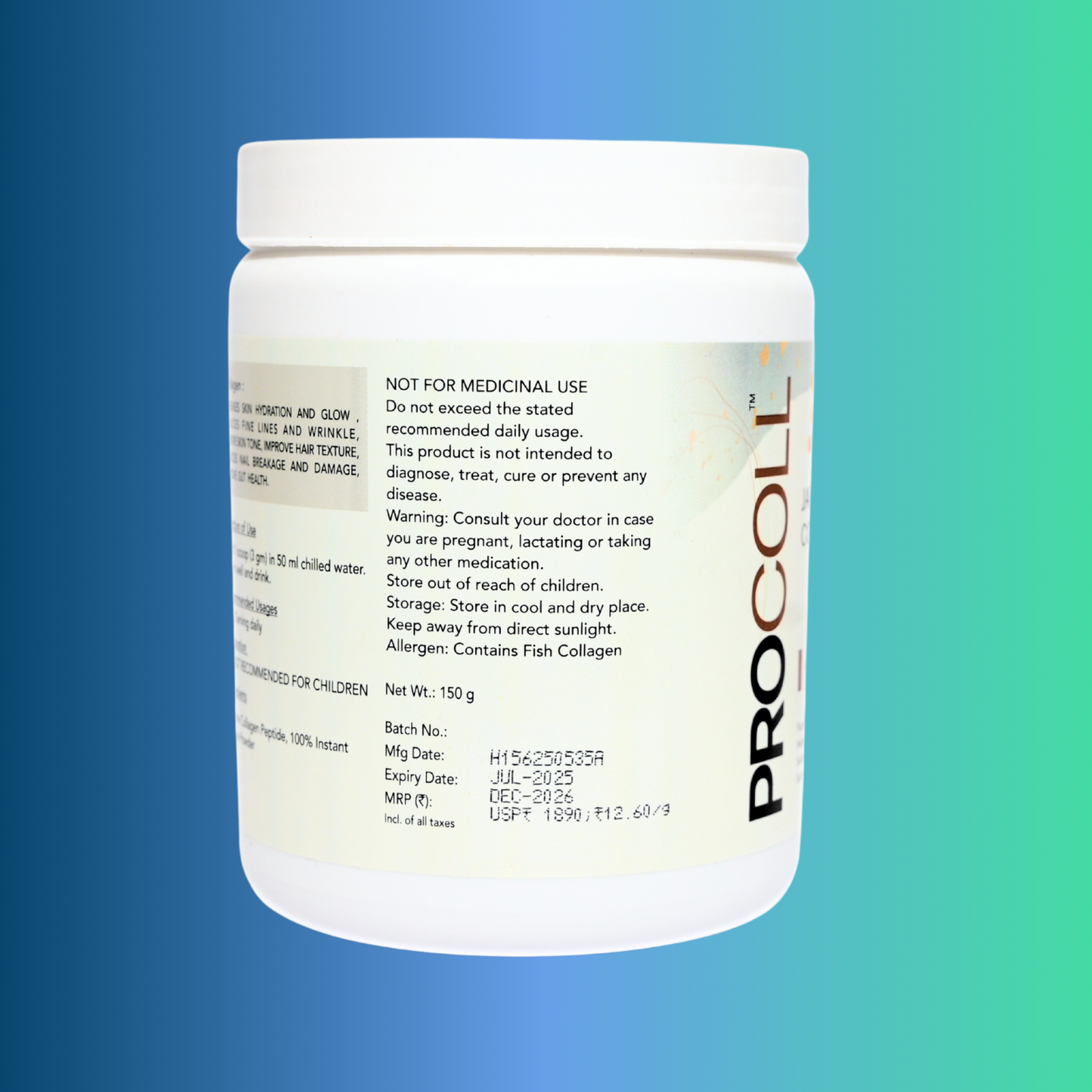 Cosmofix Procoll | Japanese Marine Collagen Supplement | Skin, Hair & Joint Support | 150g