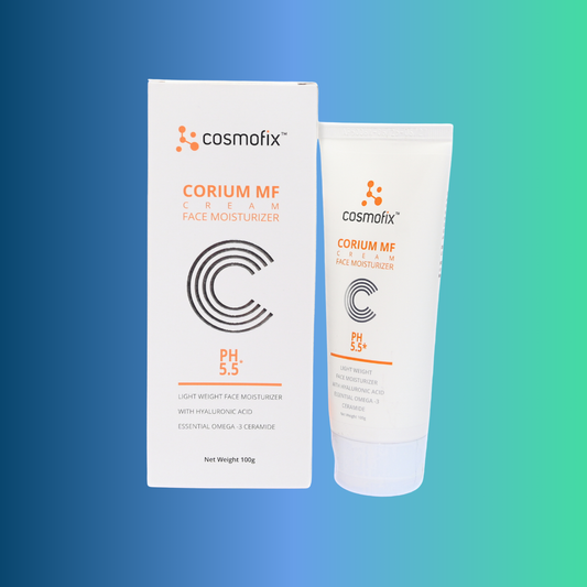 Cosmofix Corium MF Face Moisturizer | With Hyaluronic Acid & Omega-3 Ceramide | Lightweight, pH 5.5 Barrier Repair | 100g
