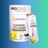 Cosmofix Procoll Slender Collagen Coffee – Marine Collagen for Weight Loss, Skin & Metabolism | 240g (15 Sachets)