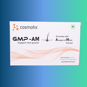 Cosmofix GMP-AM Hair Growth Tablets | With Anagain & Millet Extract | Supports Regrowth & Reduces Hair Fall | 30 Tablets