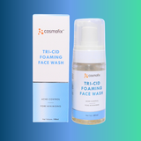 Cosmofix Tri-Cid Foaming Face Wash | With Salicylic, Mandelic & Azelaic Acid | Acne Control & Pore Minimizer | 100ml
