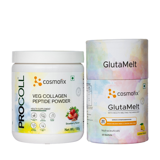 Cosmofix Glow Combo – Veg Collagen + GlutaMelt | Hair, Skin & Radiance Support
