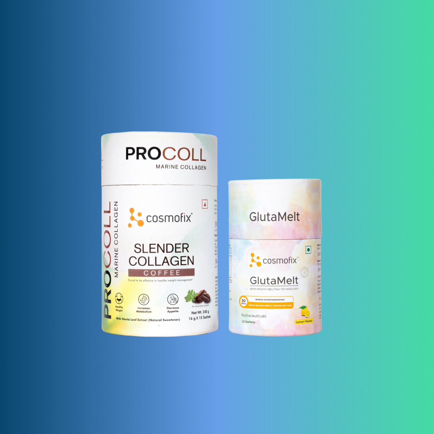 Cosmofix Slender Glow Combo – Slender Collagen Coffee + GlutaMelt