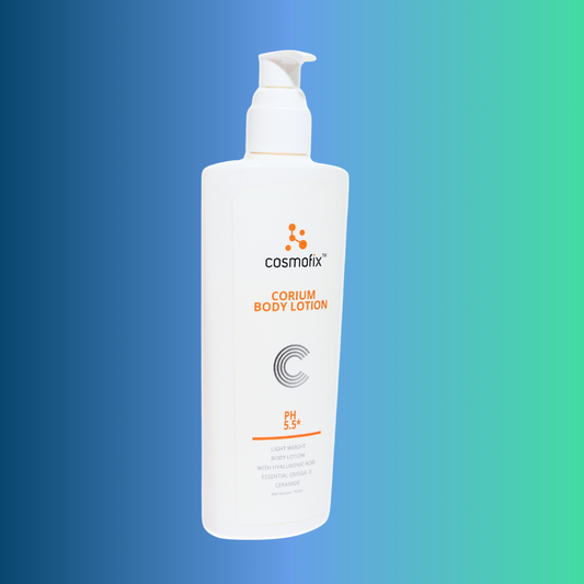 Cosmofix Corium Body Lotion – Lightweight Moisturizer with Hyaluronic Acid, Omega-3 & Ceramide – pH 5.5