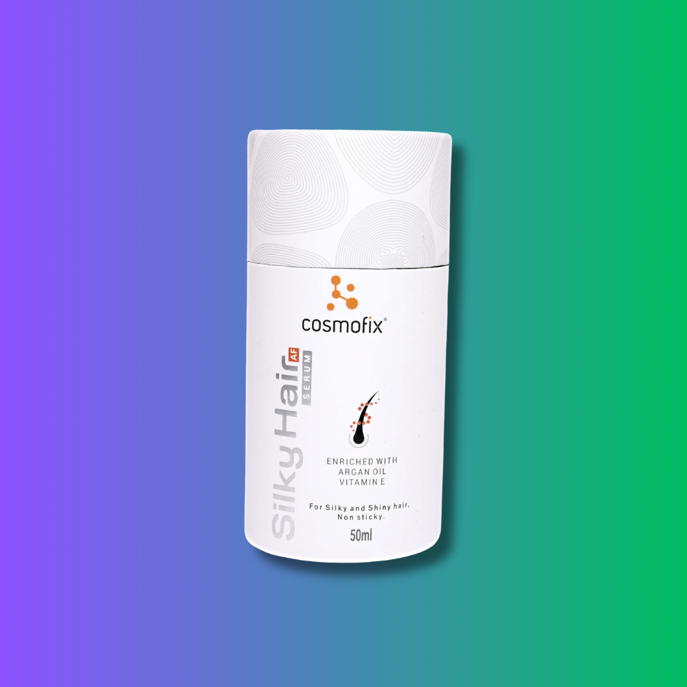 Cosmofix Silky AF Hair Serum with Argan & Grape Seed Oil – 50ml