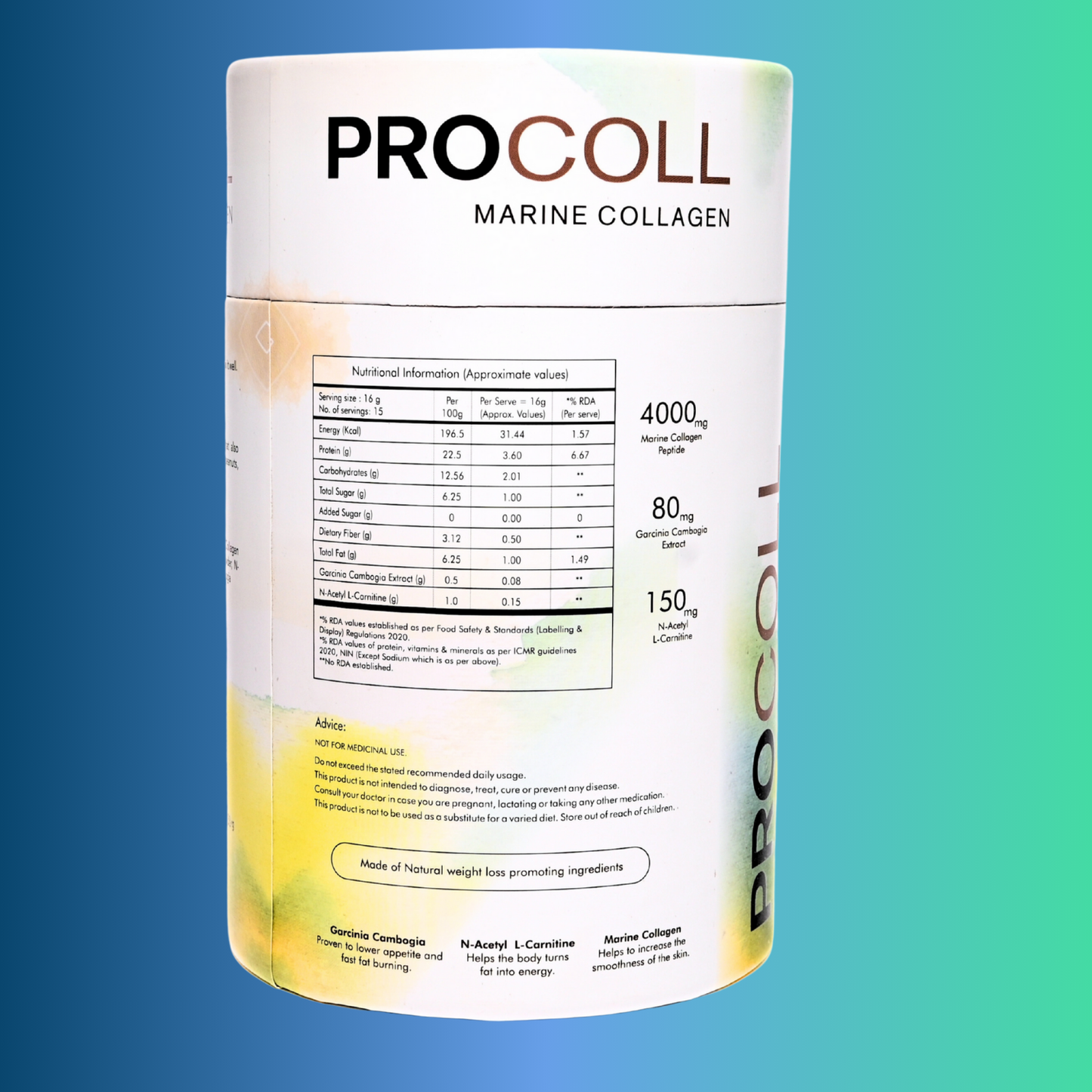 Cosmofix Procoll Slender Collagen Coffee – Marine Collagen for Weight Loss, Skin & Metabolism | 240g (15 Sachets)