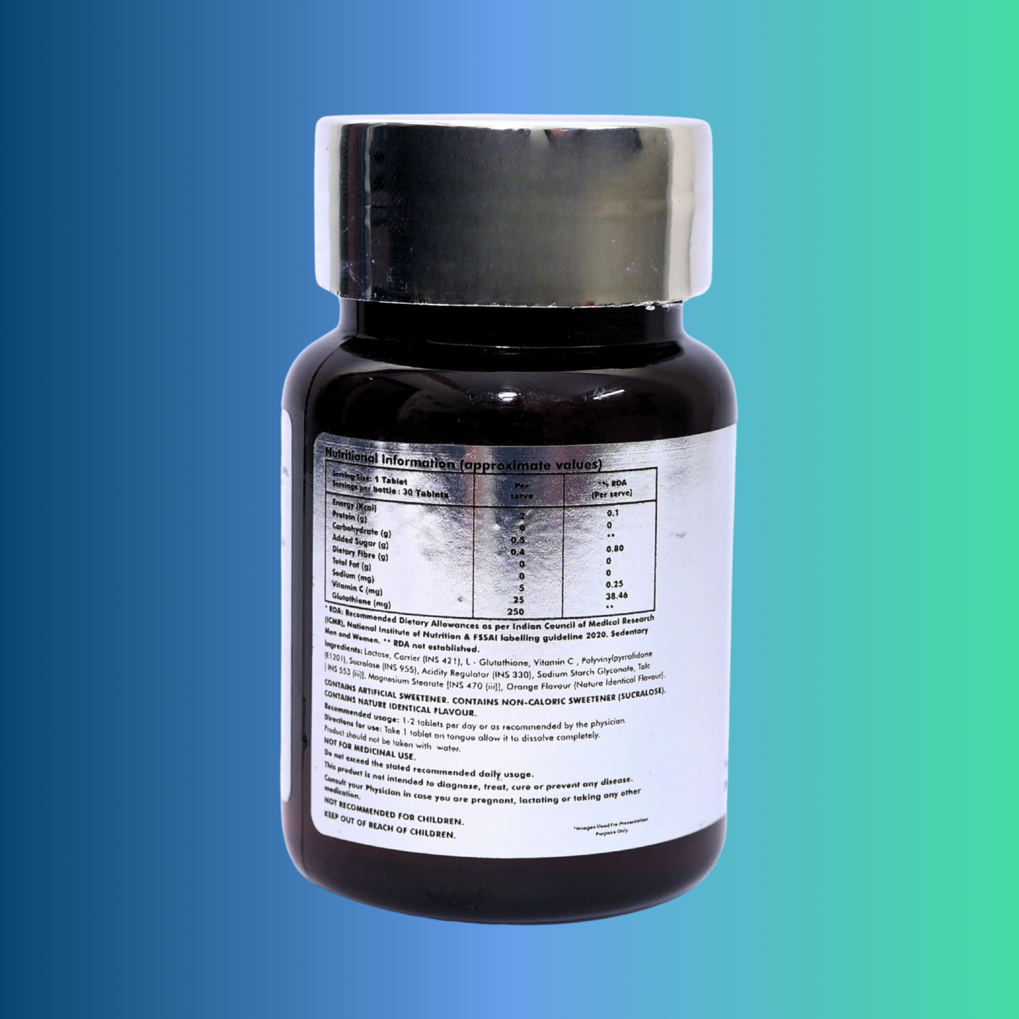 Cosmofix GlutaMelt-MDT | Advanced Glutathione Formula for Skin Brightening & Hyperpigmentation | Orange Flavour