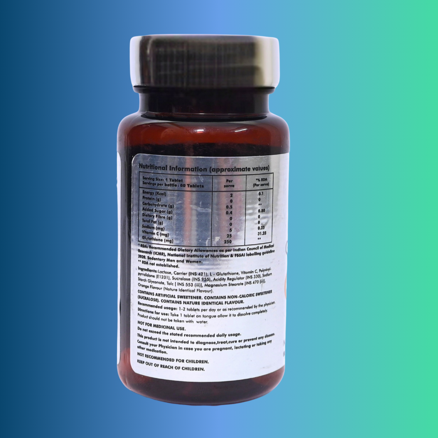 Cosmofix GlutaMelt-MDT | Advanced Glutathione Formula for Skin Brightening & Hyperpigmentation | Orange Flavour
