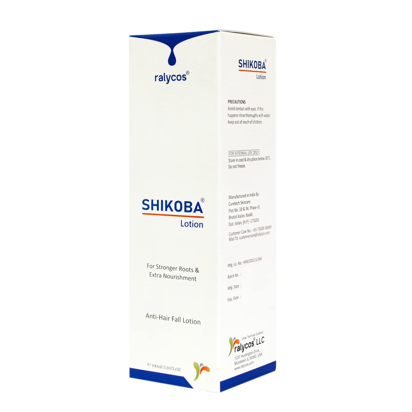 Ralycos SHIKOBA Anti-Hair Fall Lotion for Hair Fall Control & Stronger Hair Growth