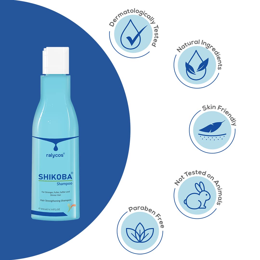 Ralycos SHIKOBA Hair Strengthening Shampoo for Hair Fall Control, Stronger & Healthier Hair