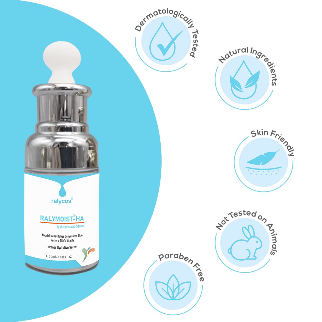 Ralycos RALYMOIST-HA Hyaluronic Acid Serum for Deep Hydration, Plump & Glowing Skin