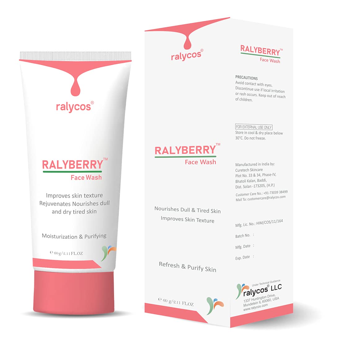RALYCOS Ralyberry Facewash for Deep Cleansing, Oil Control & Glowing Skin