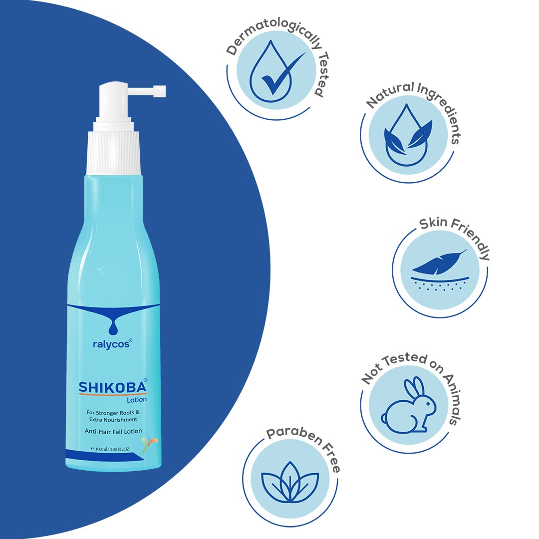 Ralycos SHIKOBA Anti-Hair Fall Lotion for Hair Fall Control & Stronger Hair Growth