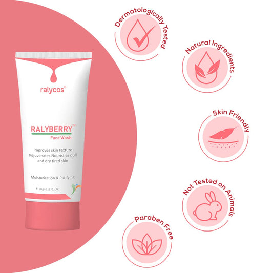 RALYCOS Ralyberry Facewash for Deep Cleansing, Oil Control & Glowing Skin