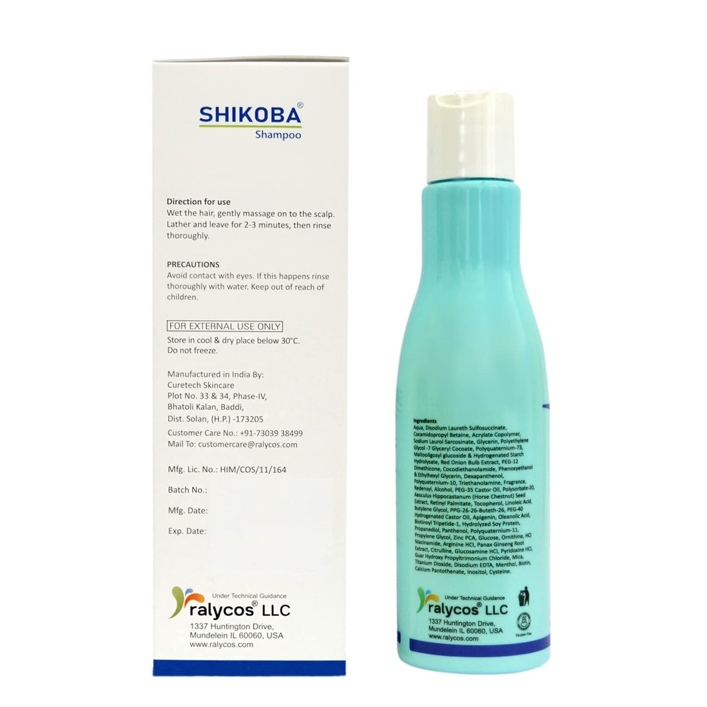 Ralycos SHIKOBA Hair Strengthening Shampoo for Hair Fall Control, Stronger & Healthier Hair