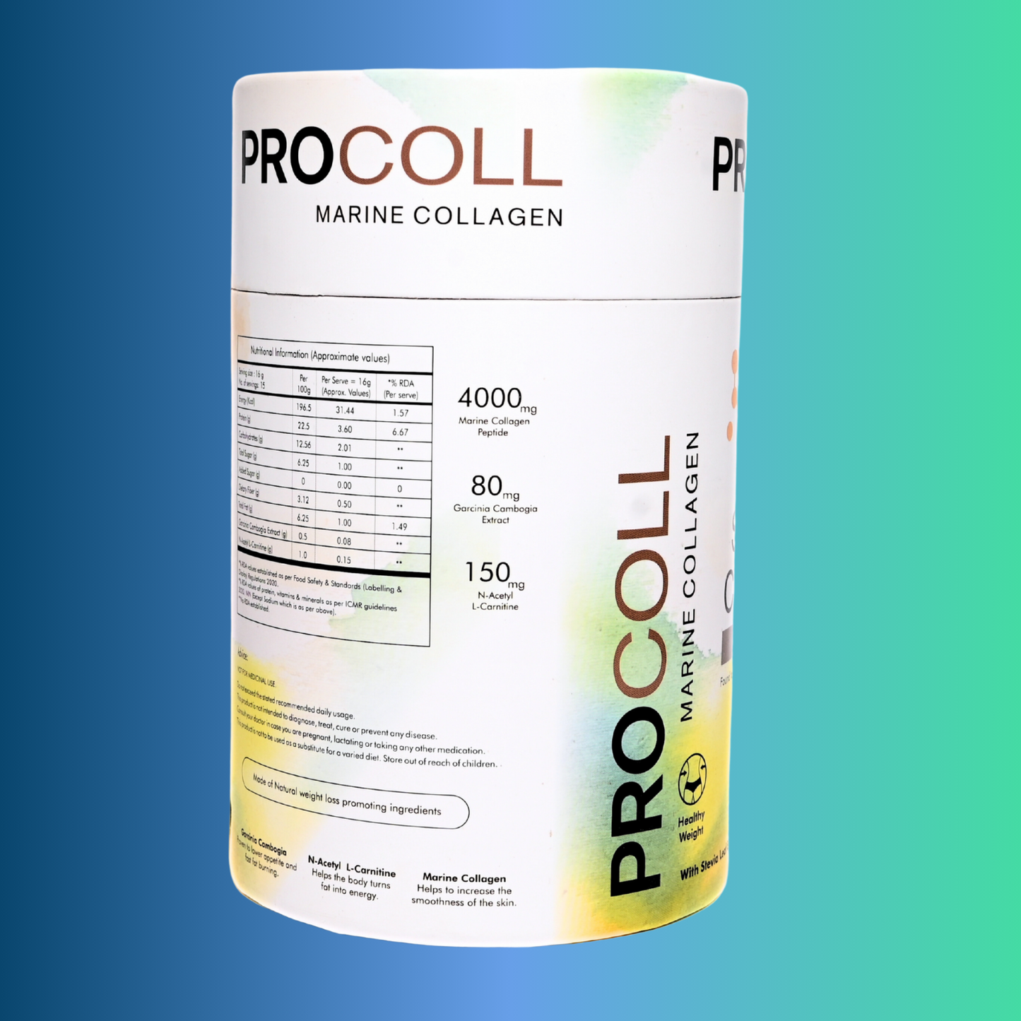 Cosmofix Procoll Slender Collagen Coffee – Marine Collagen for Weight Loss, Skin & Metabolism | 240g (15 Sachets)